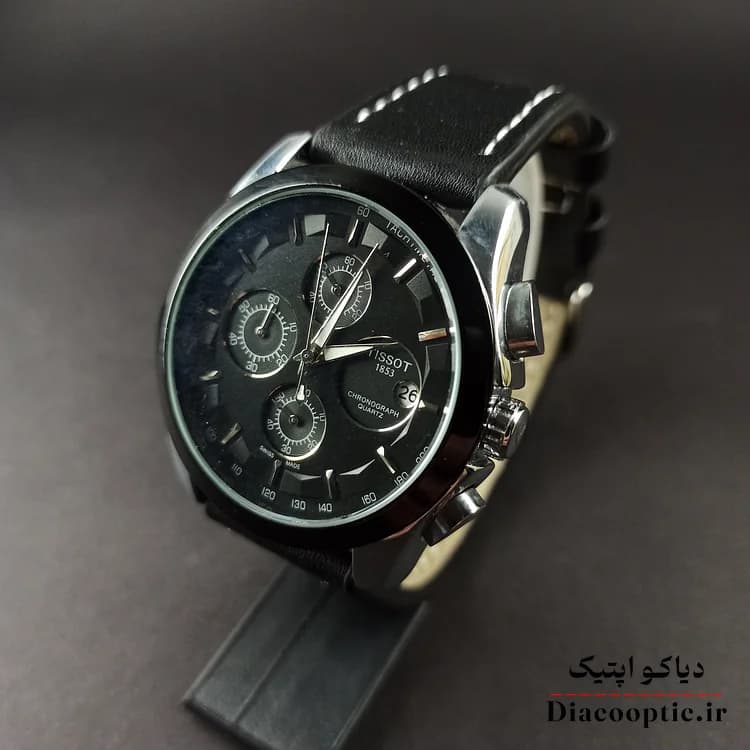 ساعت مچی مردانه برند تیسوت سه موتور مدل DO1153 بند چرم — تصویر ۸
