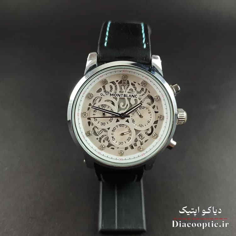 ساعت مچی مردانه برند مونت بلانک سه موتور با بند اضافه مدل DO1154 — تصویر ۶