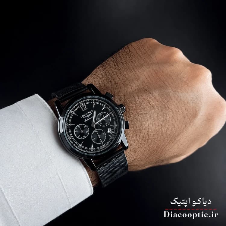 ساعت مچی مردانه برند Longines سه موتور مدل DO1157 حصیری — تصویر ۷
