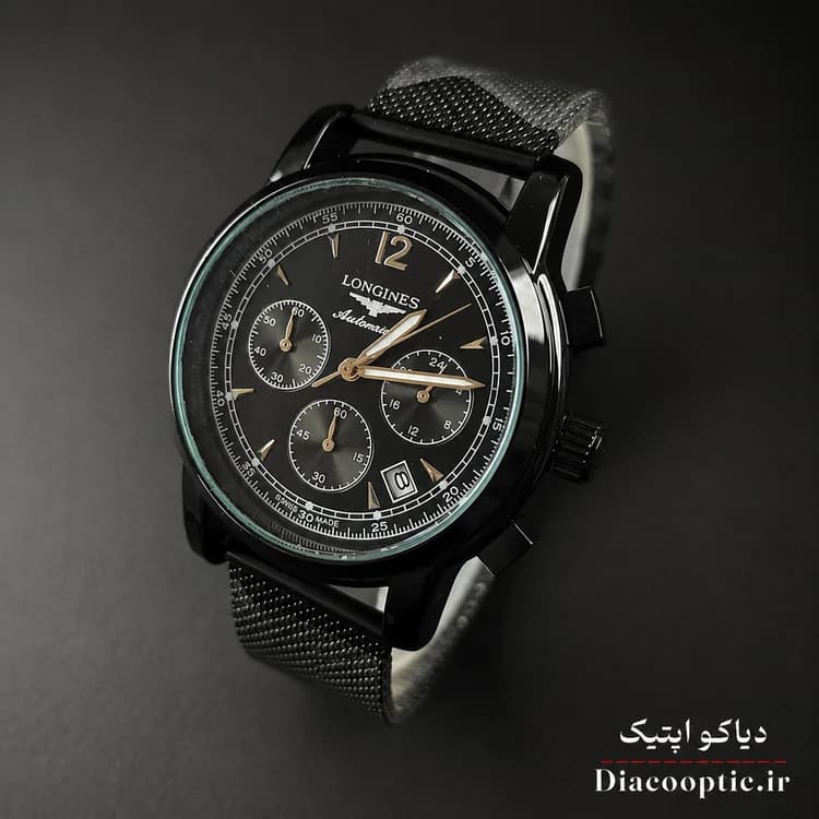 ساعت مچی مردانه برند Longines سه موتور مدل DO1157 حصیری — تصویر ۲