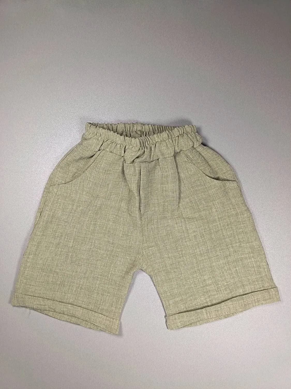 ست پیرهن و شلوارک راحتی و بیرون نخی سبز — تصویر ۵