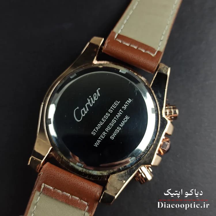 ساعت مچی مردانه برند کارتیر ۳ موتور مدل DO1174 بند چرم — تصویر ۷