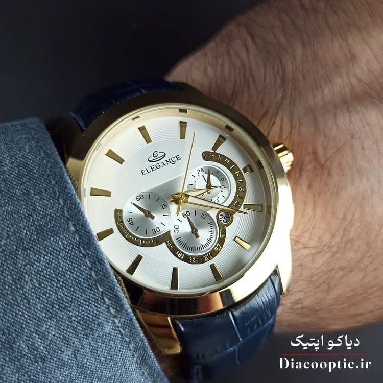 ساعت مچی مردانه برند الگانس مدل DO1175 بند چرمی — تصویر ۶