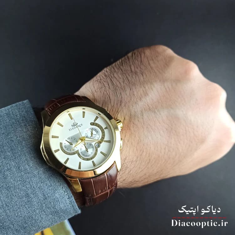 ساعت مچی ست برند الگانس مدل 1178 بند چرمی — تصویر ۴