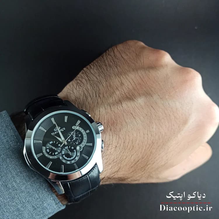 ساعت مچی ست برند الگانس مدل 1179 بند چرمی — تصویر ۳