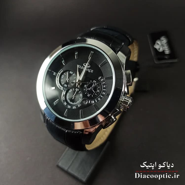 ساعت مچی ست برند الگانس مدل 1179 بند چرمی — تصویر ۴