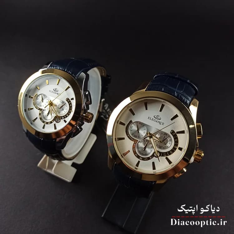 ساعت مچی ست برند الگانس مدل 1180 بند چرمی — تصویر ۵