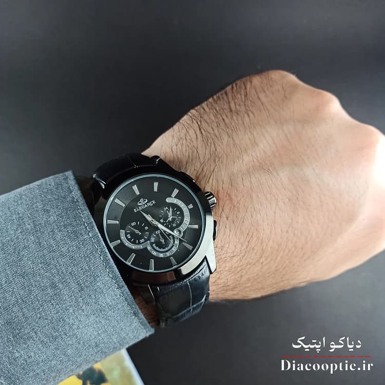 ساعت مچی ست برند الگانس مدل 1181 بند چرمی — تصویر ۳