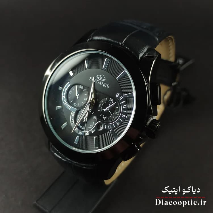 ساعت مچی ست برند الگانس مدل 1181 بند چرمی — تصویر ۴