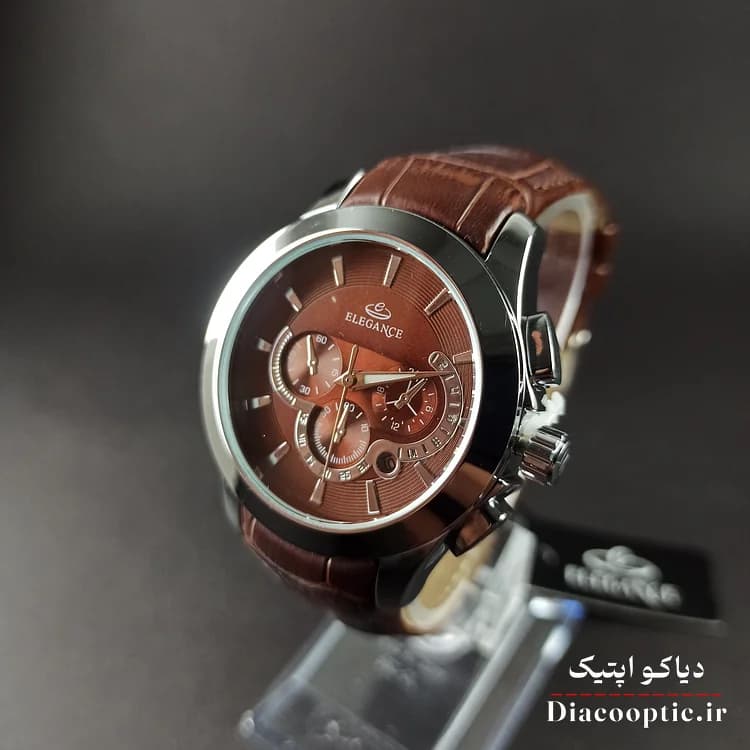 ساعت مچی ست برند الگانس مدل 1182 بند چرمی — تصویر ۲