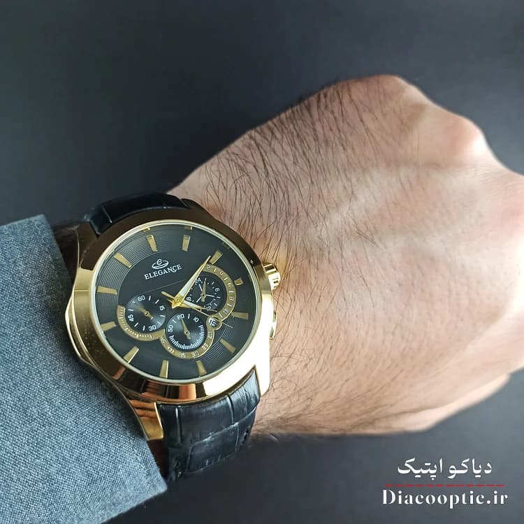 ساعت مچی ست برند الگانس مدل 1183 بند چرمی — تصویر ۳