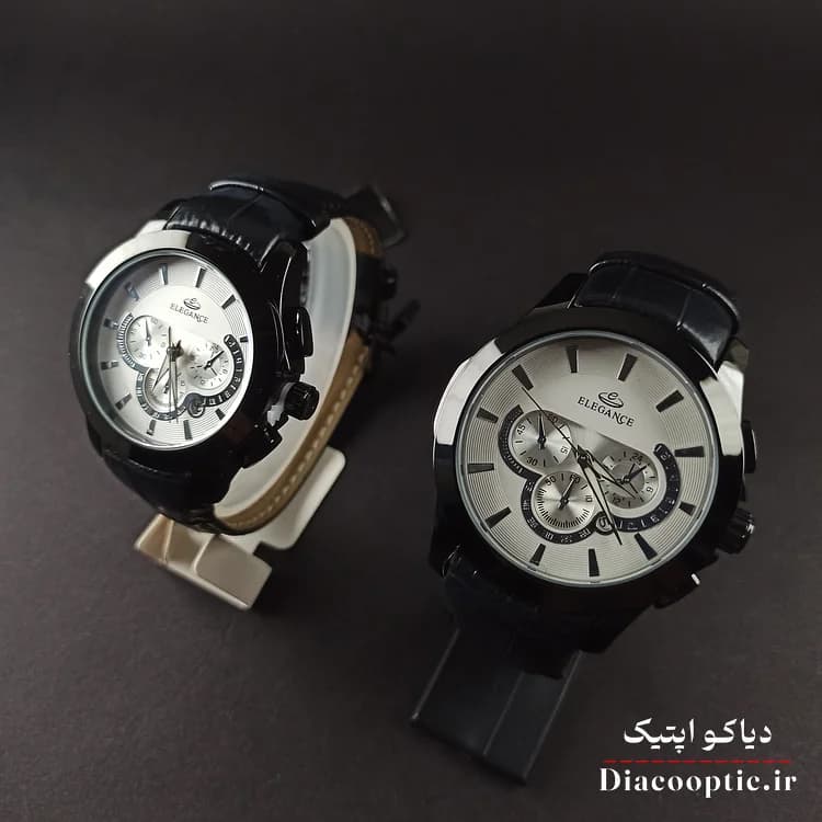 ساعت مچی ست برند الگانس مدل 1184 بند چرمی — تصویر ۵
