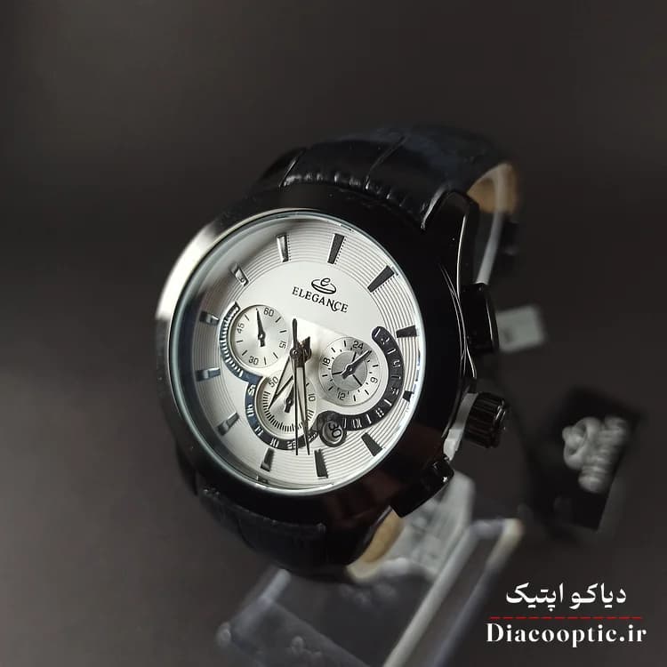 ساعت مچی ست برند الگانس مدل 1184 بند چرمی — تصویر ۲