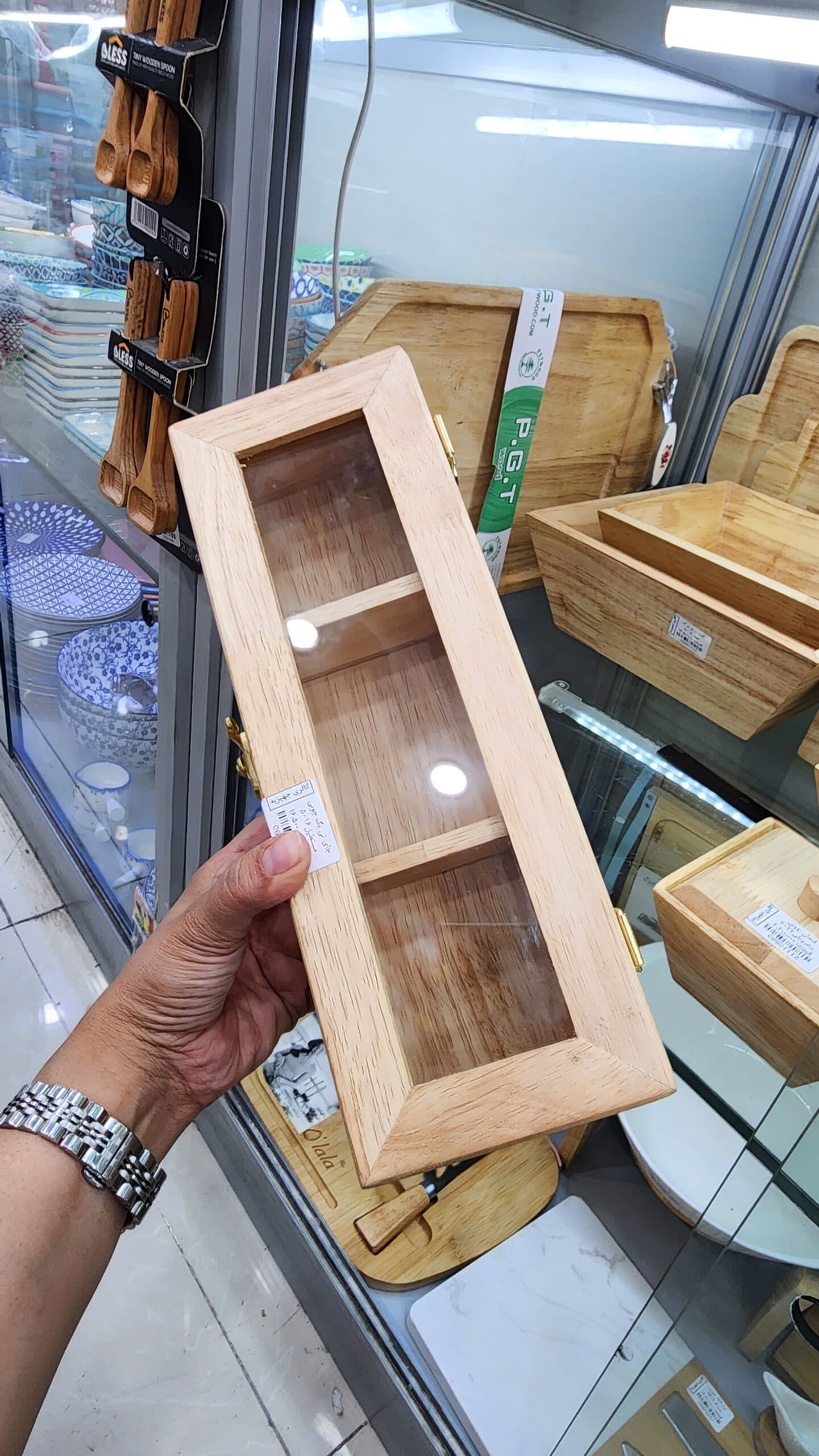 جعبه تی بگ چوبی — تصویر ۲