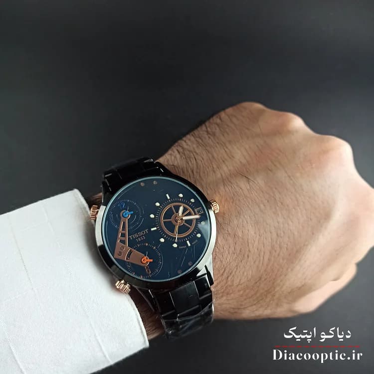ساعت مچی مردانه برند تیسوت سه موتور مدل Tis1146 استیل — تصویر ۴