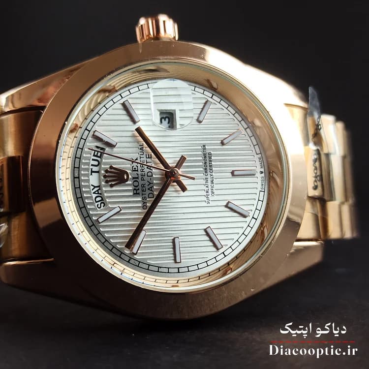 ساعت مچی مردانه برند رولکس مدل دیت جاست DO1156 استیل — تصویر ۳