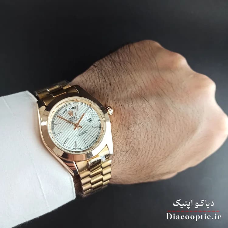 ساعت مچی مردانه برند رولکس مدل دیت جاست DO1156 استیل — تصویر ۴