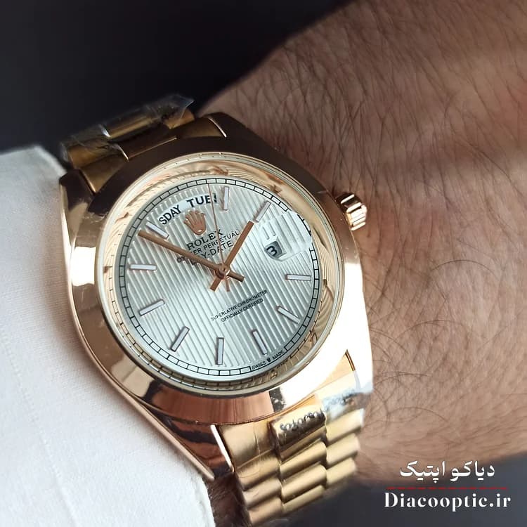 ساعت مچی مردانه برند رولکس مدل دیت جاست DO1156 استیل — تصویر ۵