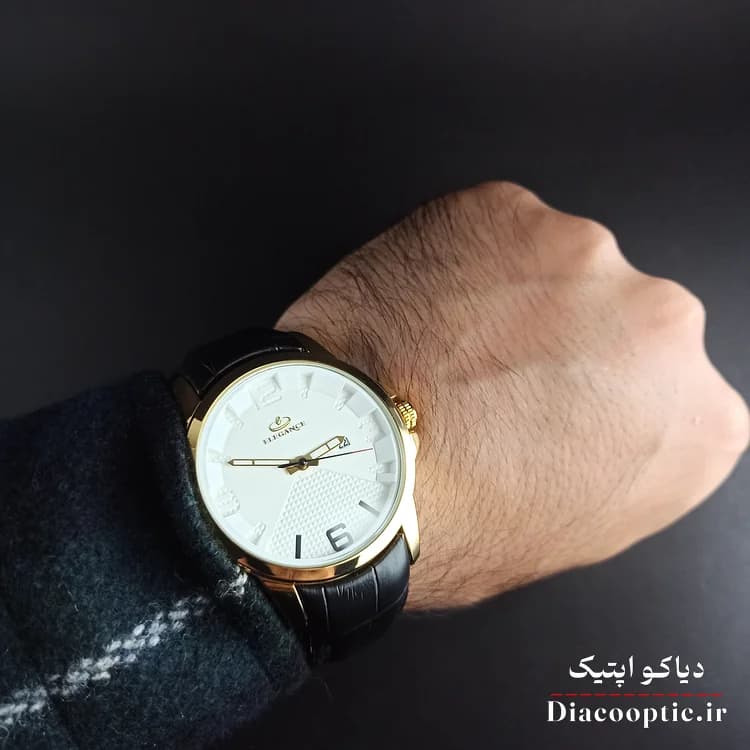 ساعت مچی مردانه موتور ژاپن برند الگانس مدل DO1193 بند چرمی — تصویر ۷