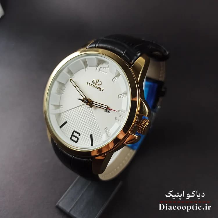 ساعت مچی مردانه موتور ژاپن برند الگانس مدل DO1193 بند چرمی — تصویر ۳