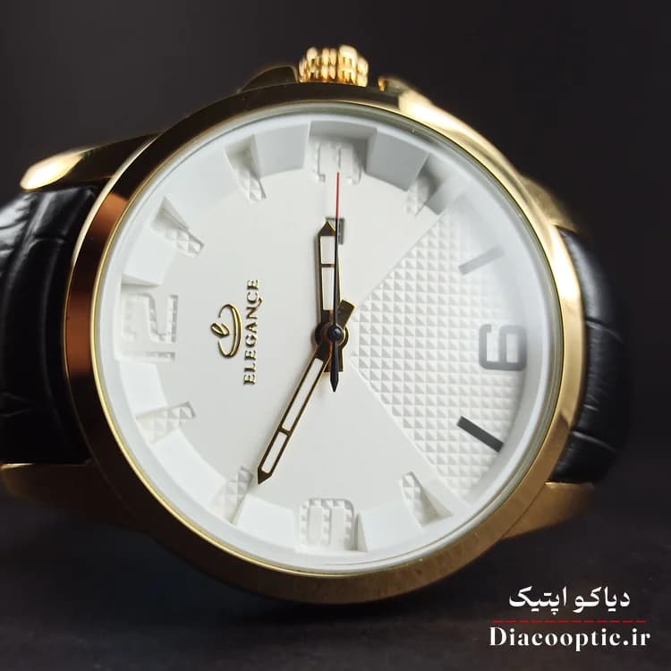 ساعت مچی مردانه موتور ژاپن برند الگانس مدل DO1193 بند چرمی — تصویر ۴