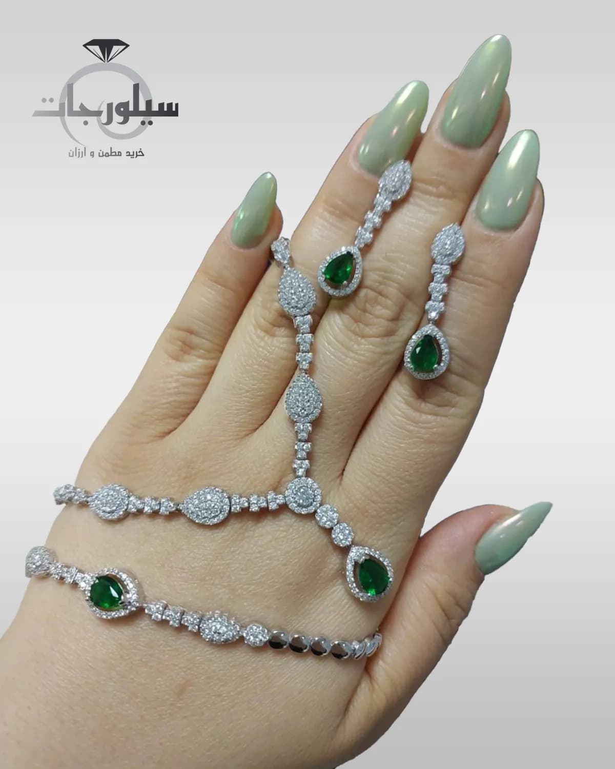 ست نقره زنانه کد WS01060