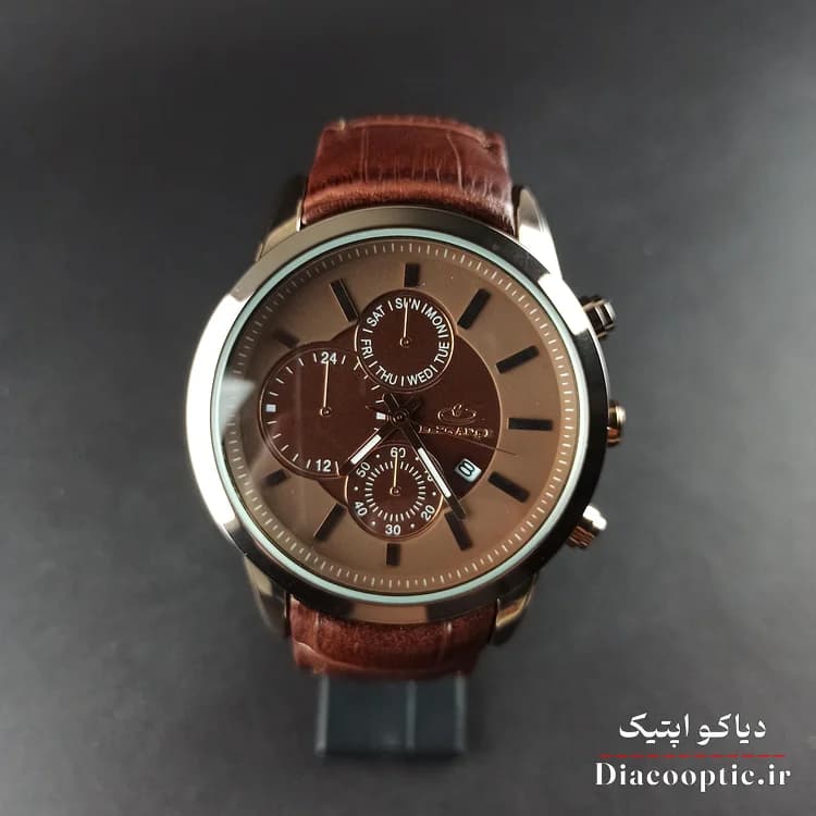 ساعت مچی مردانه موتور ژاپن برند الگانس مدل DO1197 بند چرمی — تصویر ۲