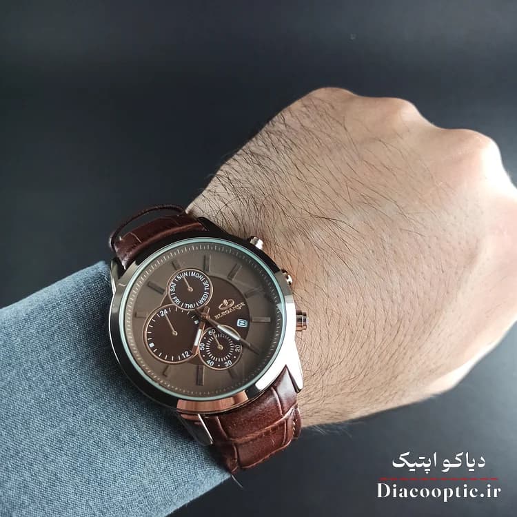 ساعت مچی مردانه موتور ژاپن برند الگانس مدل DO1197 بند چرمی — تصویر ۵