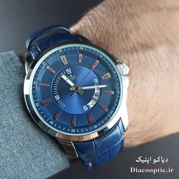ساعت مچی مردانه موتور ژاپن برند الگانس مدل DO1201 بند چرمی — تصویر ۶