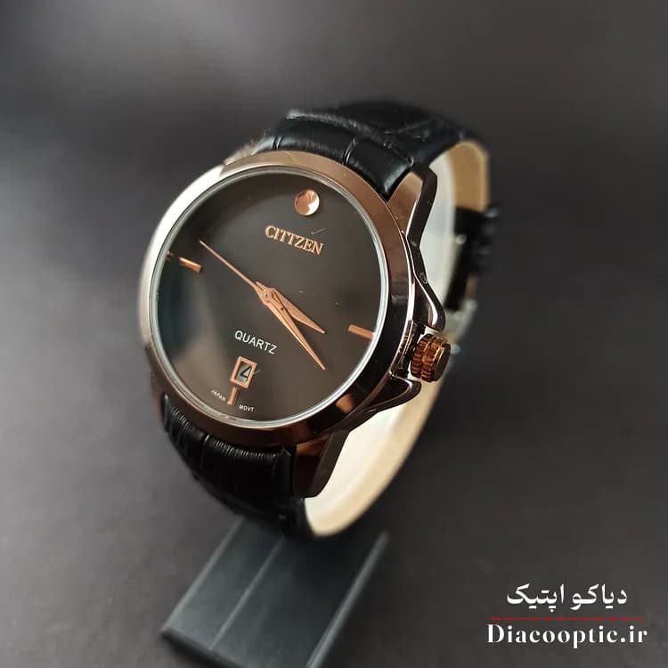 ساعت مچی زنانه موتور ژاپن برند سیتیزن مدل DO1206 بند چرمی — تصویر ۷