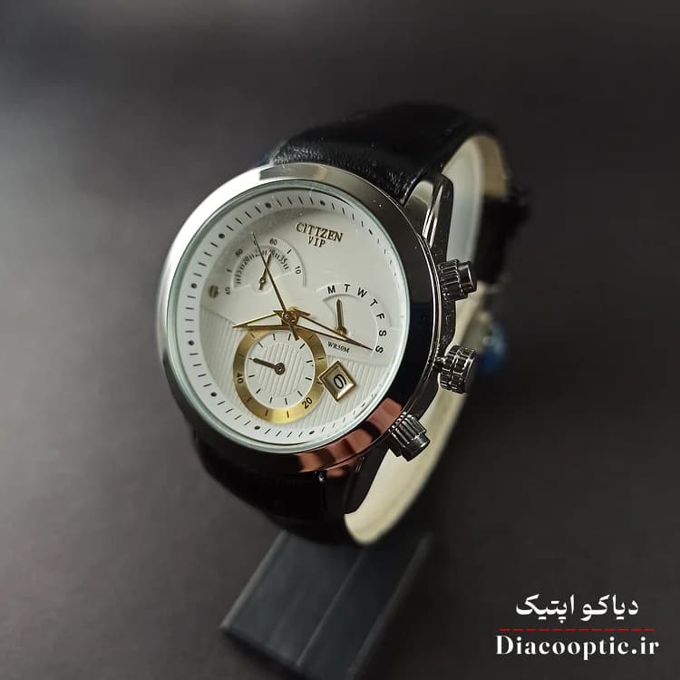 ساعت مچی زنانه موتور ژاپن برند سیتیزن مدل DO1215 بند چرمی — تصویر ۴