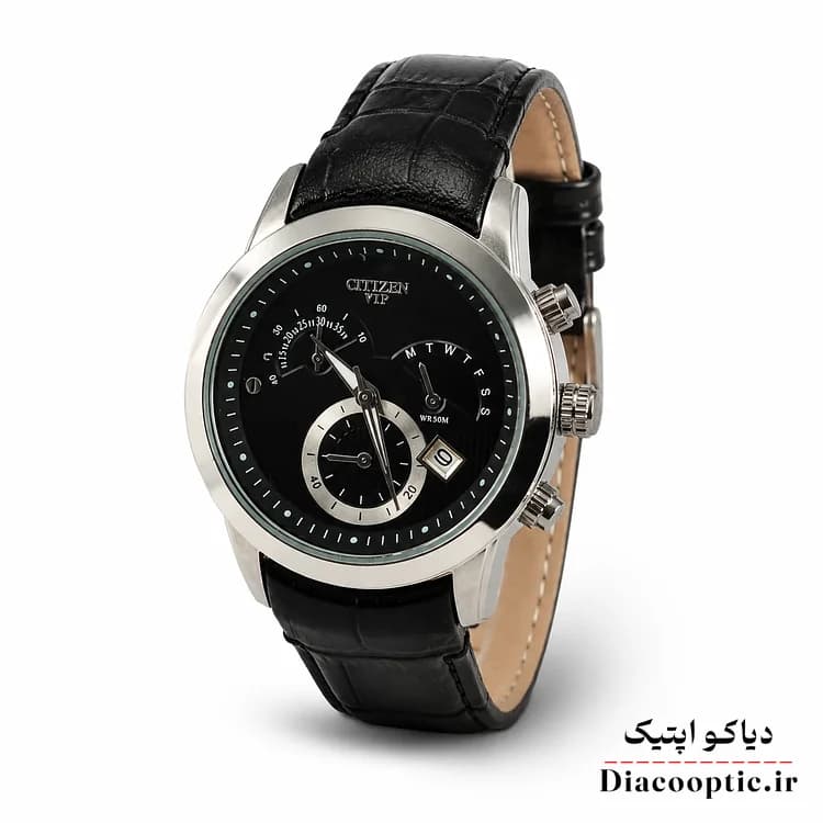 ساعت مچی زنانه موتور ژاپن برند سیتیزن مدل DO1215 بند چرمی