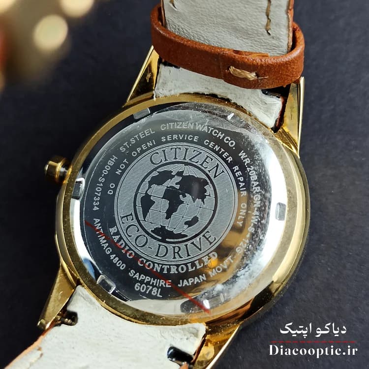 ساعت مچی زنانه موتور ژاپن برند سیتیزن مدل DO1217 بند چرمی — تصویر ۶