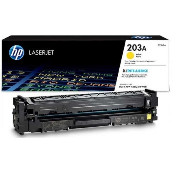 کارتریج اچ پی مدل HP203A رنگ زرد (چاپ 1300 صفحه تضمینی، درام کره ای، تونر تایوانی)
