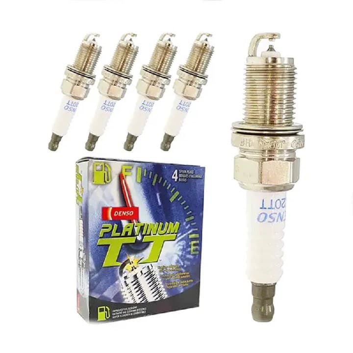 شمع موتور پایه کوتاه دو سر سوزنی دنسو کد PK20TT 4504 بسته 4 عددی مناسب برای ریو — تصویر ۲