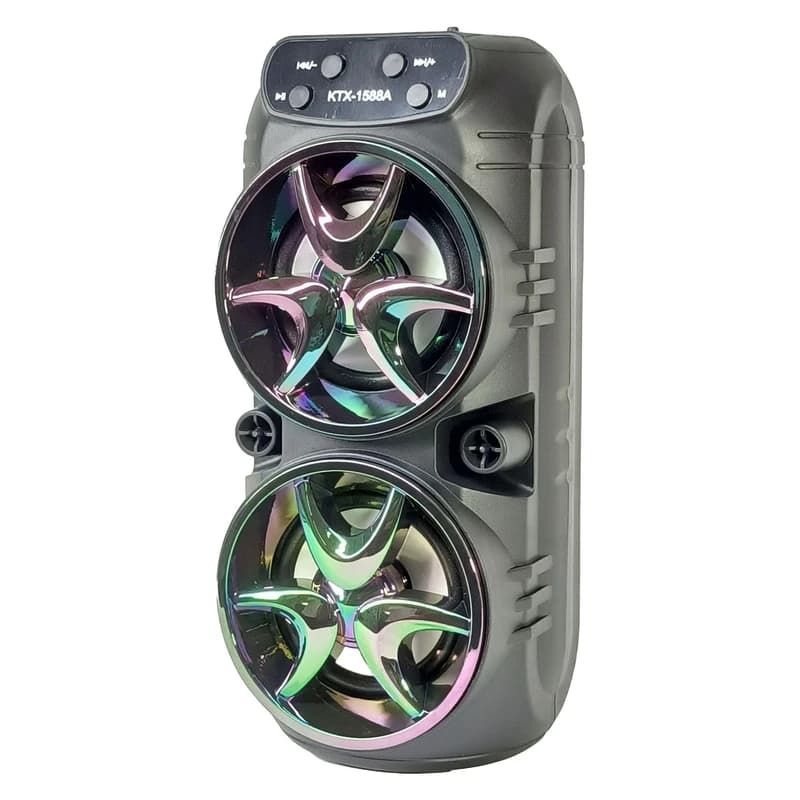 اسپیکر بلوتوثی قابل حمل مدل KTX 1588 دو بلندگوی 3 اینچی 10 وات