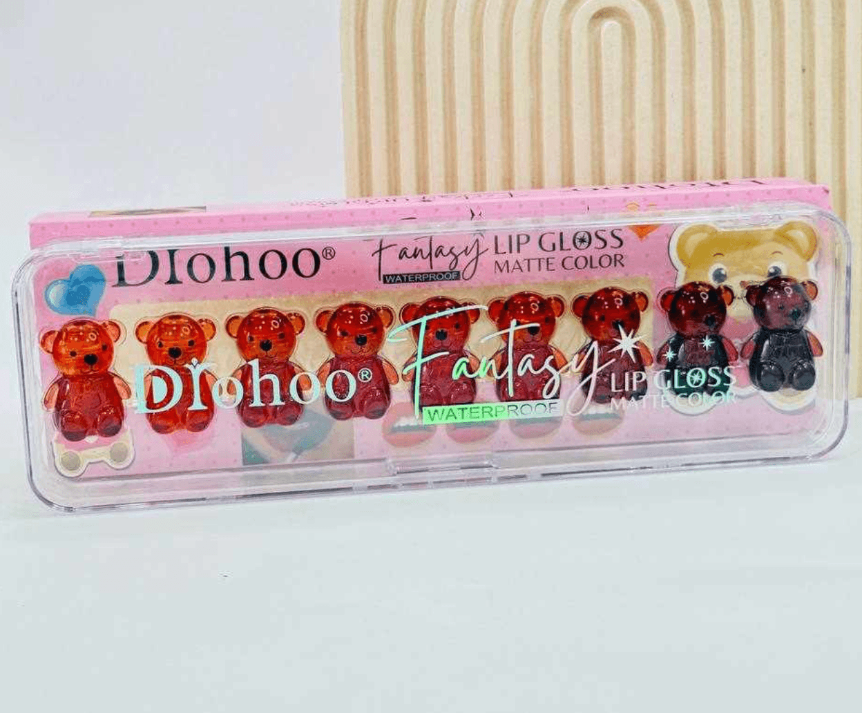 رژ لب مایع مدل خرسی Drohoo ۱۲ عددی