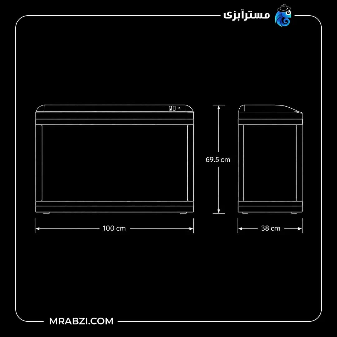 آکواریوم دلسا K1000 بدون پایه — تصویر ۴