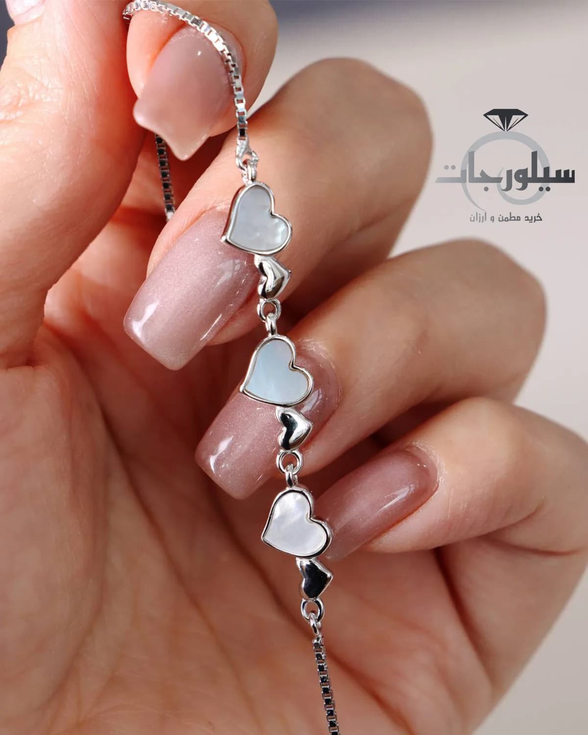 دستبند نقره زنانه کد BR01038