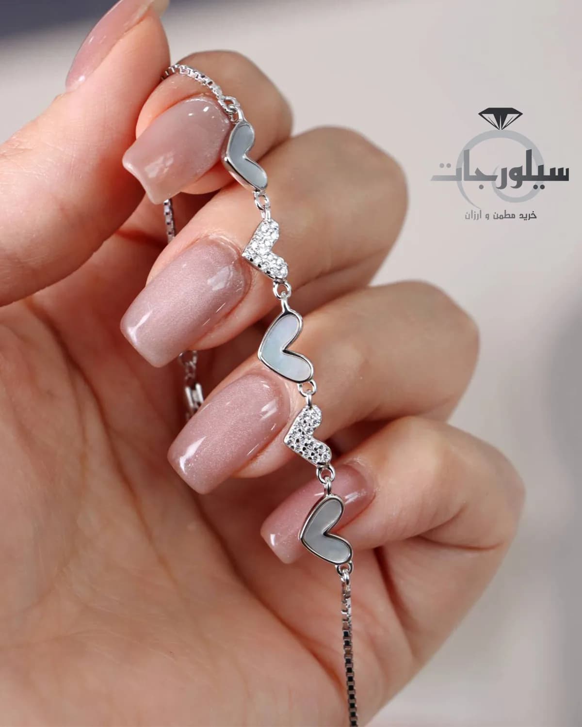 دستبند نقره زنانه کد BR01037