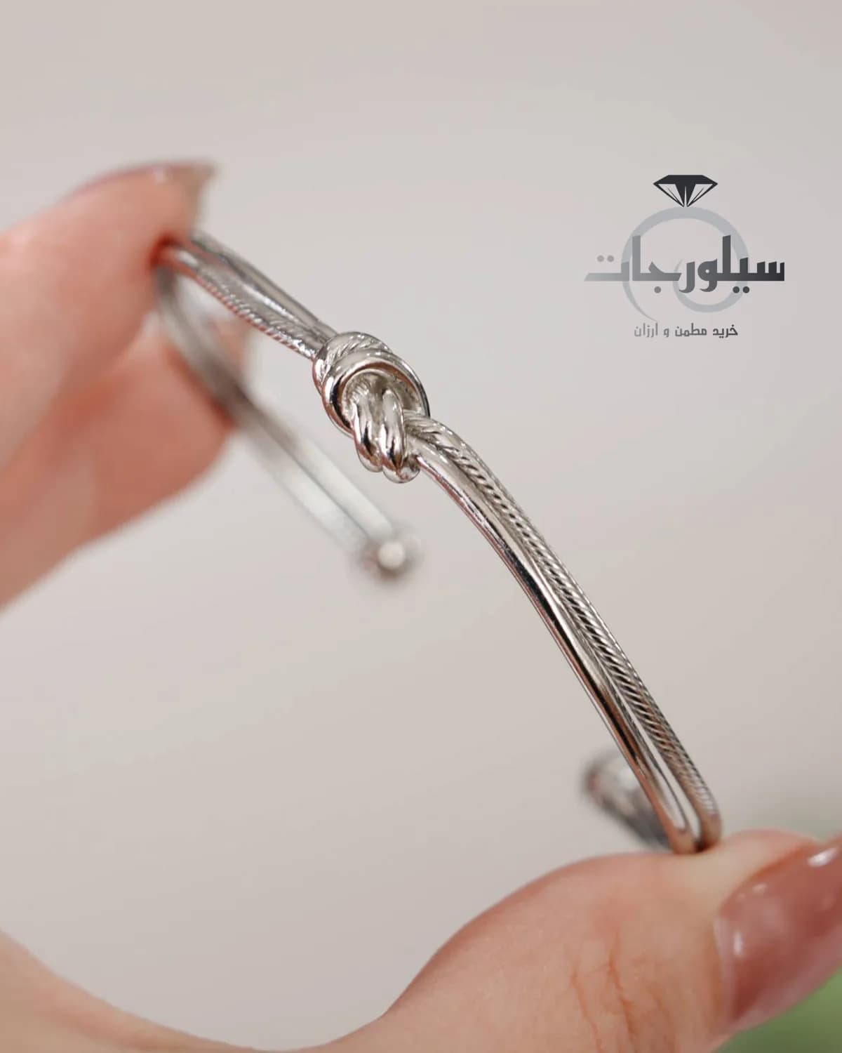 دستبند النگویی نقره زنانه کد BR01031