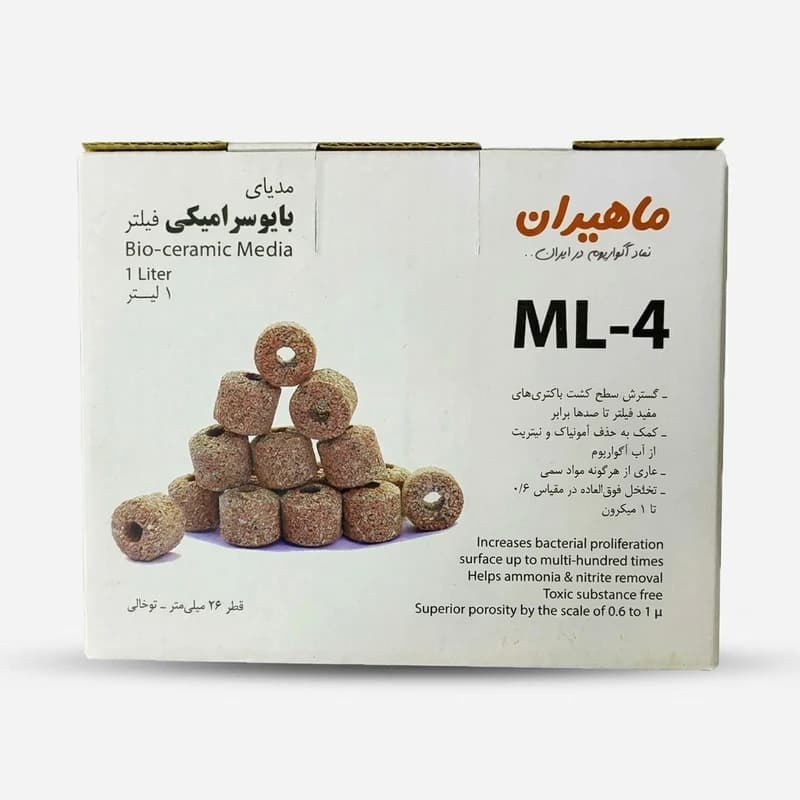 سرامیک آکواریوم مدل ML-4 حجم 1 لیتر با تخلخل 0.6 تا 1 میکرون