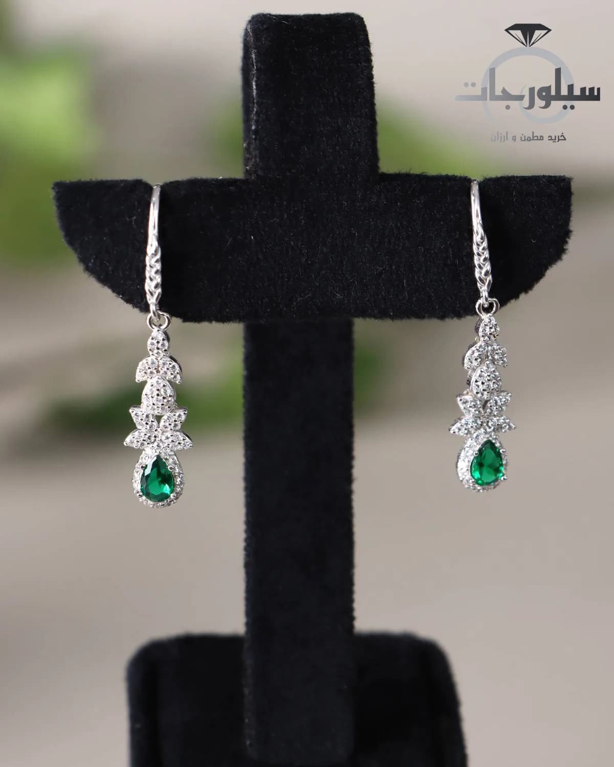 گوشواره نقره زنانه کد ER01011 — تصویر ۳