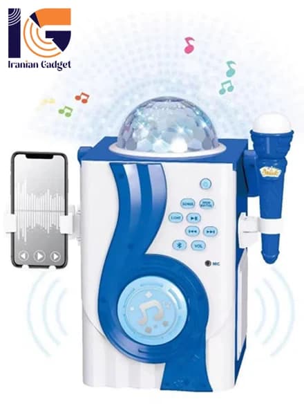 دستگاه دی جی کودک دارای اسپیکر بلوتوثی ومیکروفن-کد 90033 — تصویر ۳