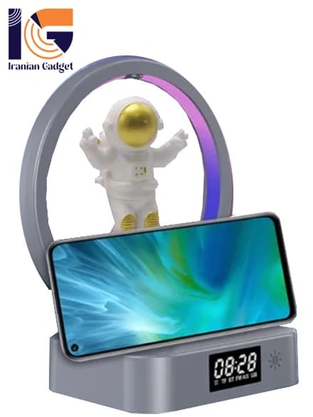 اسپیکر بلوتوثی طرح فضانورد معلق دارای شارژر وایرلس مدل Y-558 – کد420032