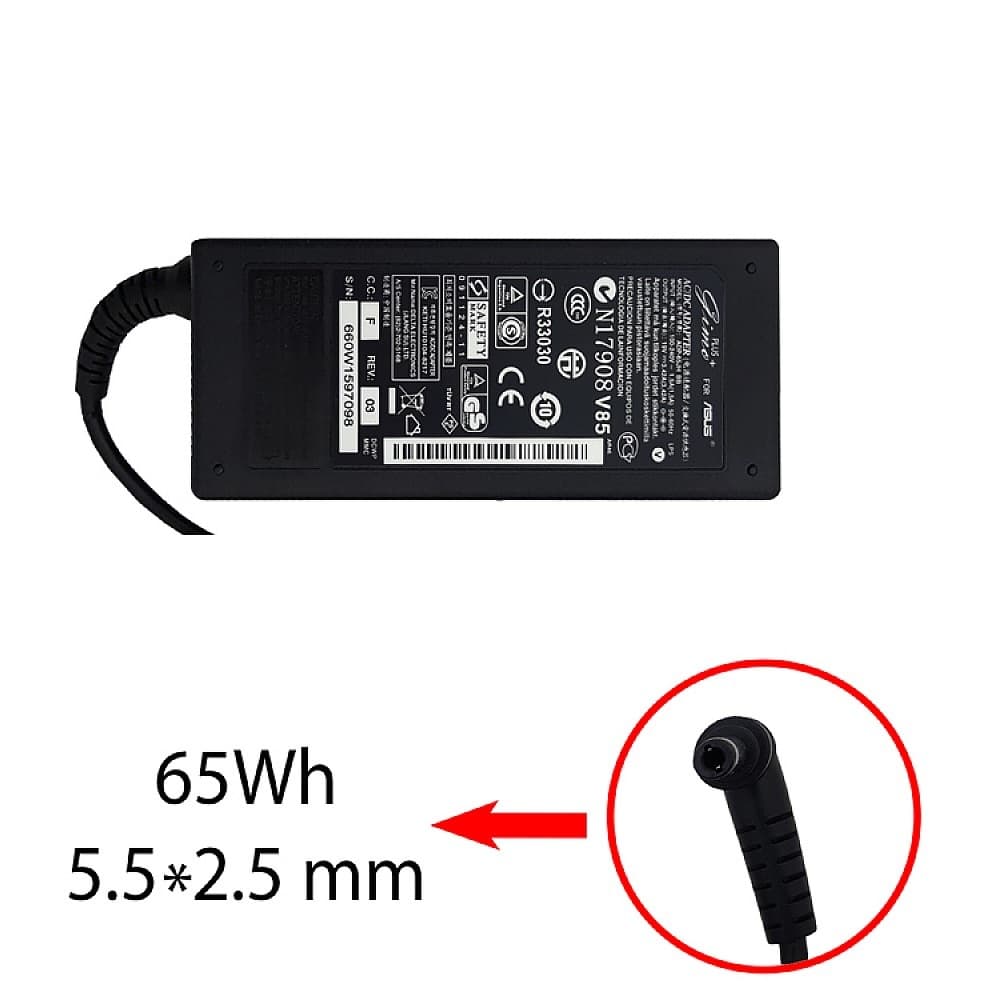 آداپتور لپ تاپ ایسوس 19V 3.42A Gimo Plus — تصویر ۲