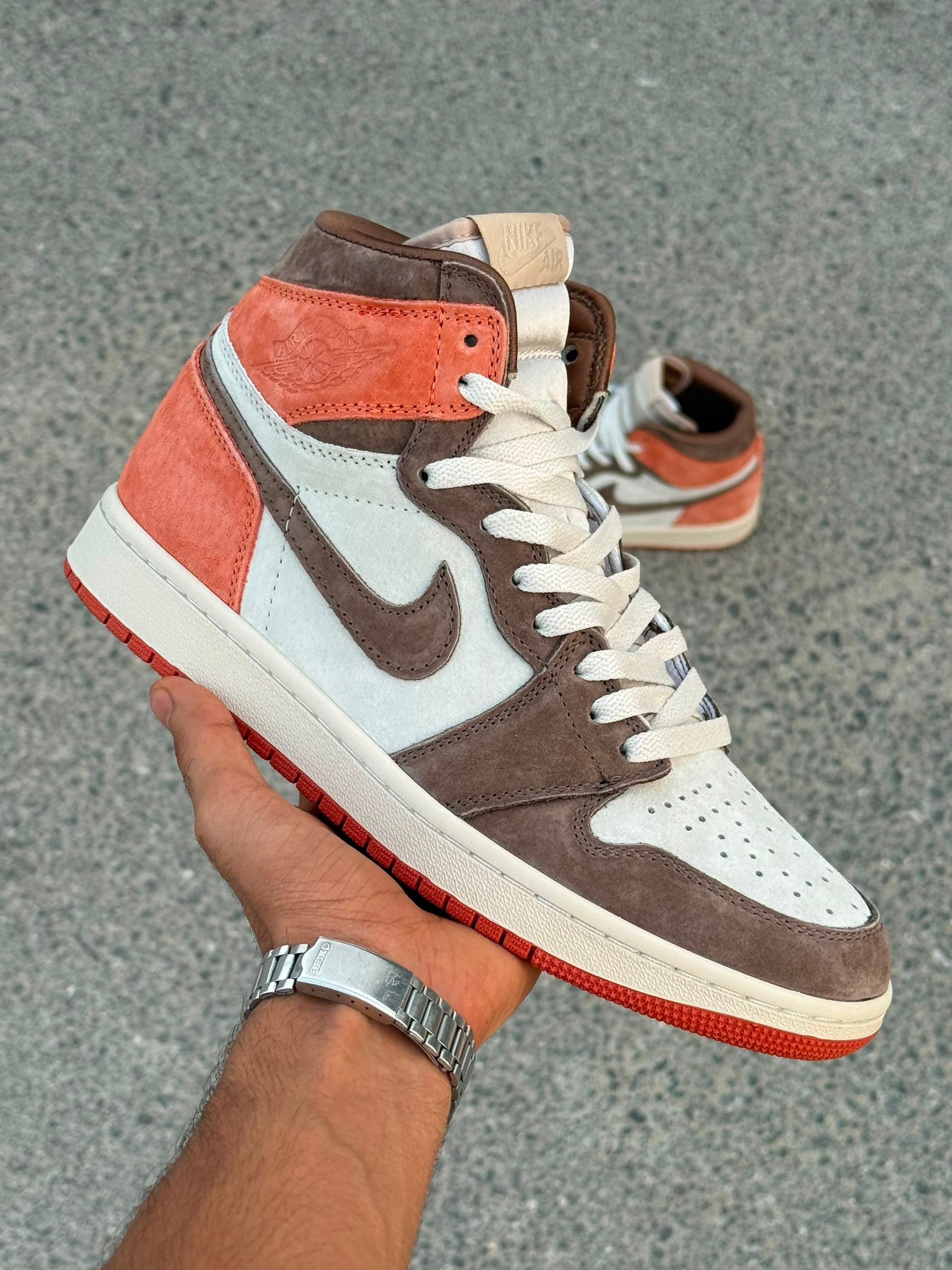 کفش نایک ایر جردن 1 ساقدار نارنجی Nike Air Jordan 1 High Dusted Clay زنانه و مردانه