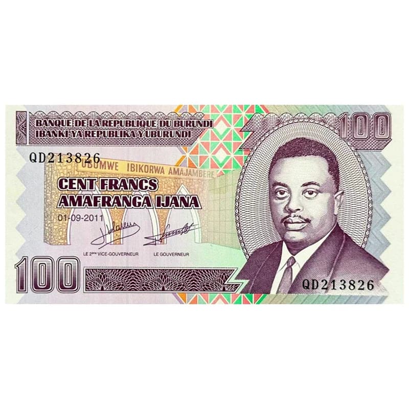 اسکناس 100 فرانک بوروندی 2010