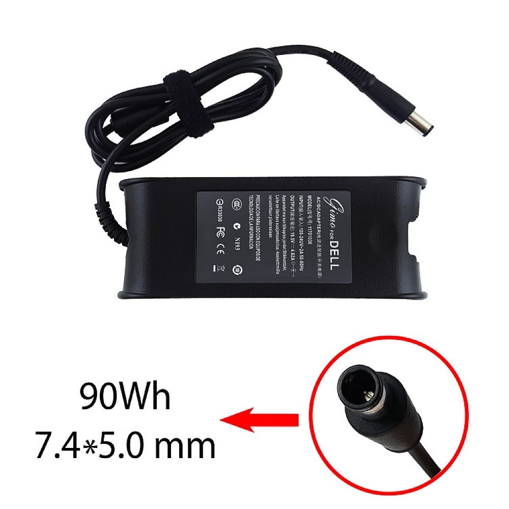 آداپتور لپ تاپ دل 19.5V 4.62A Gimo Plus ضخیم – دلتایی — تصویر ۲