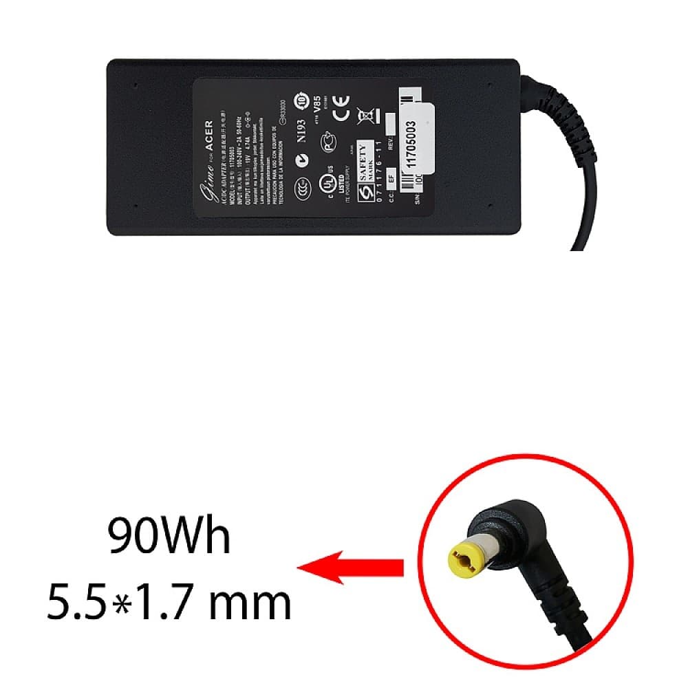 آداپتور لپ تاپ ایسر 19V 4.7A 90w